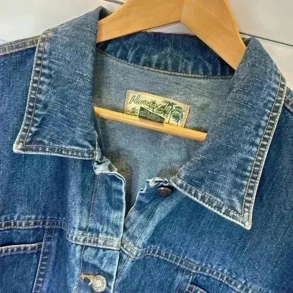 Havana Jacks cafe Dark Blue Jean Jacket Sz: 2X - Picture 3 of 13